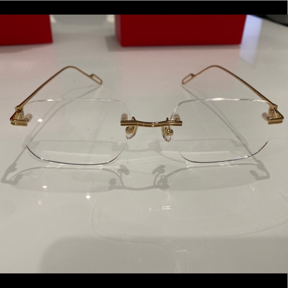 Cartier Rimless Glasses - Non-prescription lenses